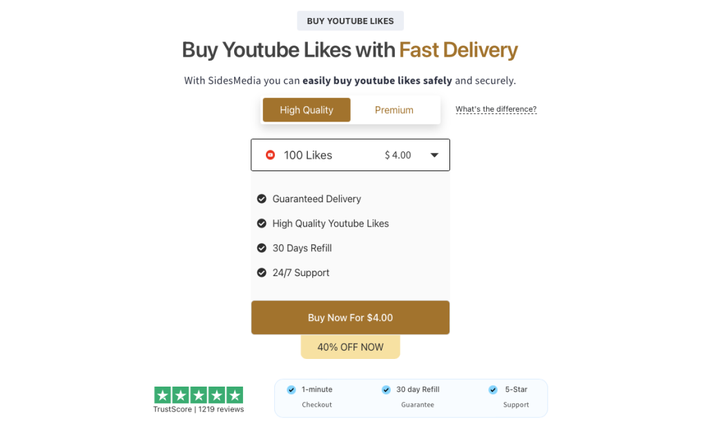 Buy YouTube Likes from SidesMedia